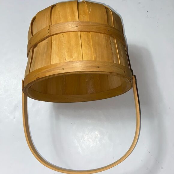 Set 3 Wooden Bamboo Basket With
 Handle - Picture 11 of 16